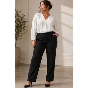 Torrid The Noir Pant Womens 18 Black Straight Leg Deluxe Stretch Career Work NWT
